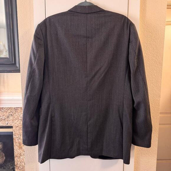 Burberry Millbank Travel Ababy Gray Textured Tailored Men’s Wool Suit Set 52R - Picture 6 of 16